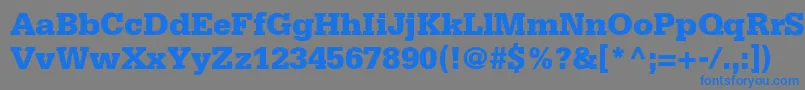 MetronBlackSsiBlack Font – Blue Fonts on Gray Background