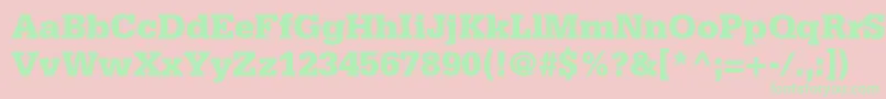 MetronBlackSsiBlack Font – Green Fonts on Pink Background