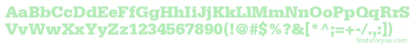 MetronBlackSsiBlack Font – Green Fonts on White Background