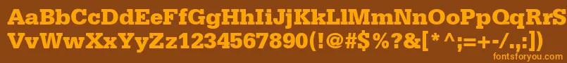 MetronBlackSsiBlack Font – Orange Fonts on Brown Background