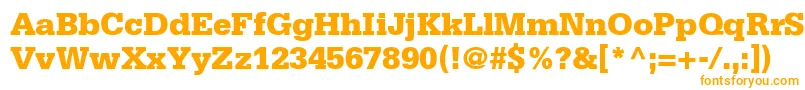 MetronBlackSsiBlack Font – Orange Fonts on White Background