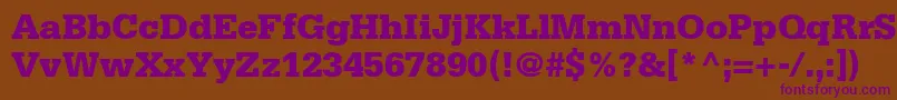 MetronBlackSsiBlack Font – Purple Fonts on Brown Background