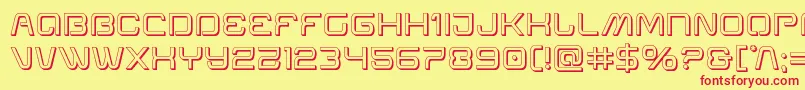 Miraclemercury3D Font – Red Fonts on Yellow Background