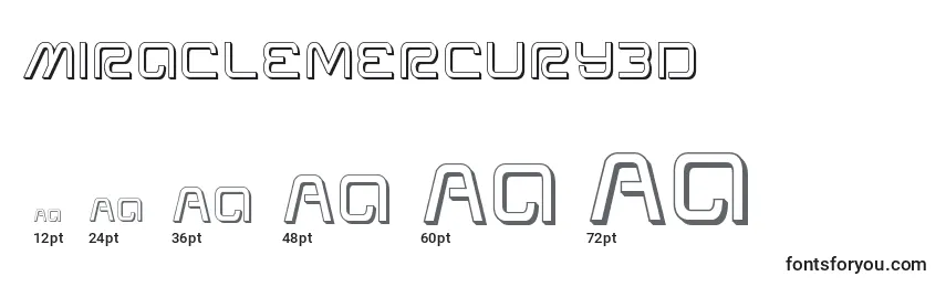Размеры шрифта Miraclemercury3D