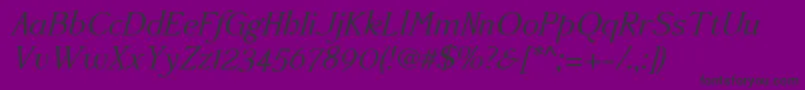 AccanthisadfstdItalic-fontti – mustat fontit violetilla taustalla