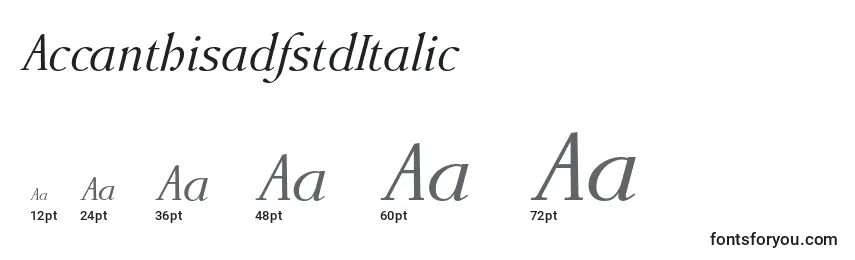 Größen der Schriftart AccanthisadfstdItalic