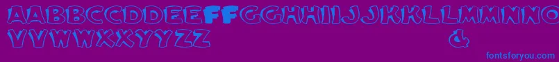 ElwoodBold Font – Blue Fonts on Purple Background