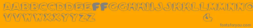 ElwoodBold-Schriftart – Graue Schriften auf orangefarbenem Hintergrund