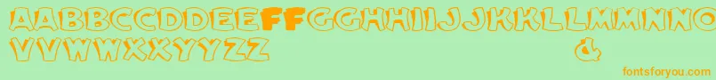 ElwoodBold Font – Orange Fonts on Green Background