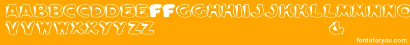 ElwoodBold-Schriftart – Weiße Schriften auf orangefarbenem Hintergrund