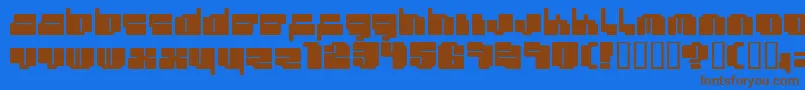 Cheapty1 Font – Brown Fonts on Blue Background
