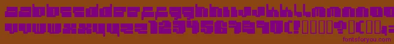 Cheapty1 Font – Purple Fonts on Brown Background