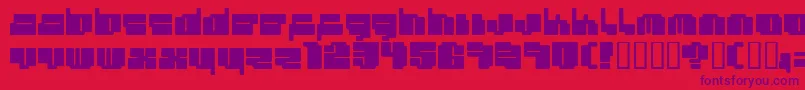 Cheapty1 Font – Purple Fonts on Red Background