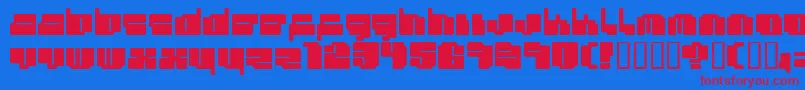Cheapty1 Font – Red Fonts on Blue Background