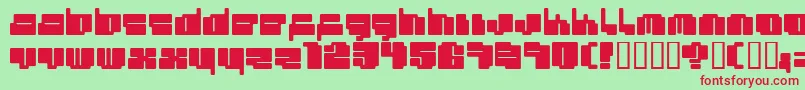 Cheapty1 Font – Red Fonts on Green Background