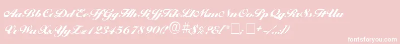 ProgenaScriptSsi Font – White Fonts on Pink Background