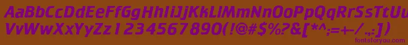 Cricketboldc Font – Purple Fonts on Brown Background