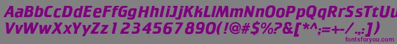Шрифт Cricketboldc – фиолетовые шрифты на сером фоне