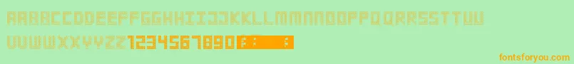 Strobelight Font – Orange Fonts on Green Background