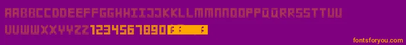 Strobelight Font – Orange Fonts on Purple Background