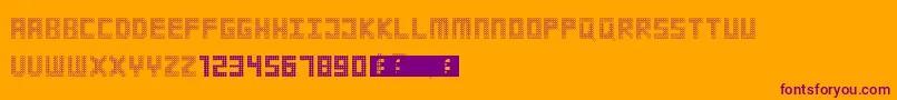 Strobelight Font – Purple Fonts on Orange Background