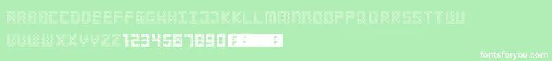 Strobelight Font – White Fonts on Green Background