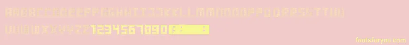 Strobelight Font – Yellow Fonts on Pink Background