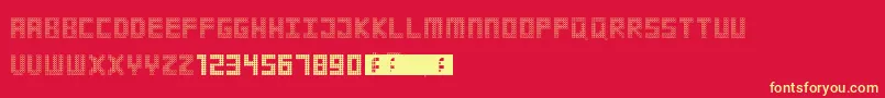 Strobelight Font – Yellow Fonts on Red Background