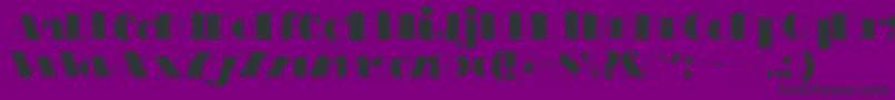 Barkantsblack-Schriftart – Schwarze Schriften auf violettem Hintergrund
