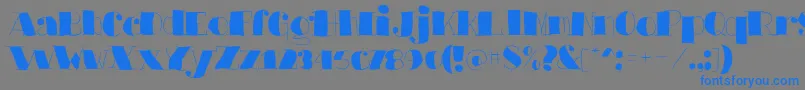 Barkantsblack Font – Blue Fonts on Gray Background