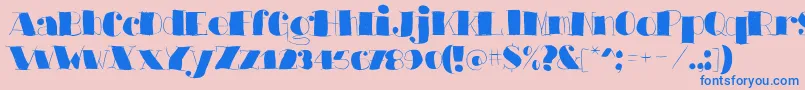 Barkantsblack Font – Blue Fonts on Pink Background