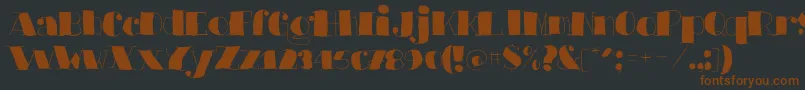 Barkantsblack-Schriftart – Braune Schriften auf schwarzem Hintergrund