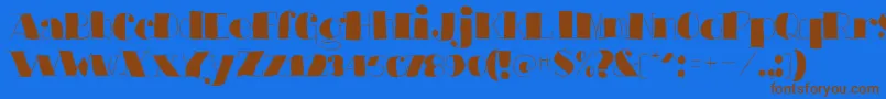 Barkantsblack Font – Brown Fonts on Blue Background