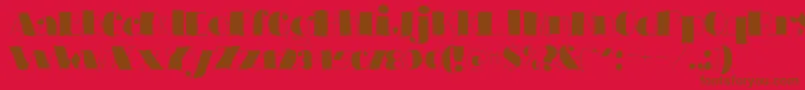 Barkantsblack Font – Brown Fonts on Red Background