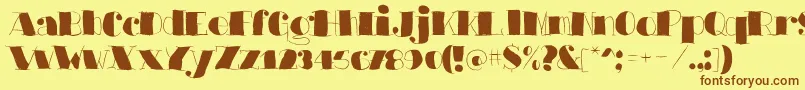 Barkantsblack Font – Brown Fonts on Yellow Background