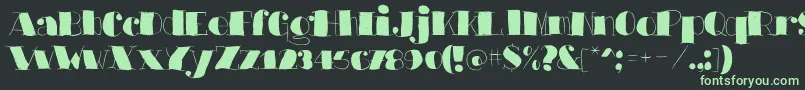 Barkantsblack Font – Green Fonts on Black Background