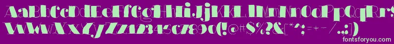 Barkantsblack Font – Green Fonts on Purple Background