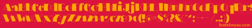 Barkantsblack Font – Orange Fonts on Red Background