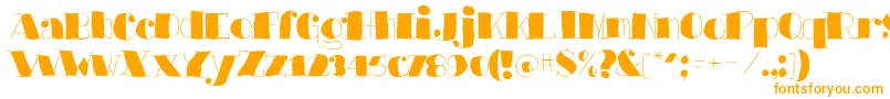Barkantsblack-Schriftart – Orangefarbene Schriften