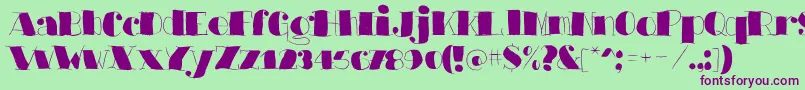 Barkantsblack Font – Purple Fonts on Green Background
