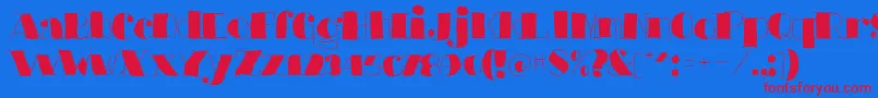 Barkantsblack Font – Red Fonts on Blue Background