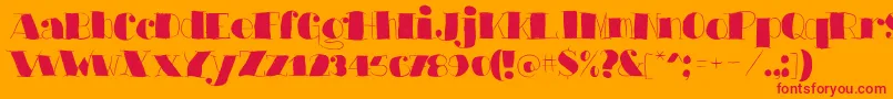 Barkantsblack Font – Red Fonts on Orange Background