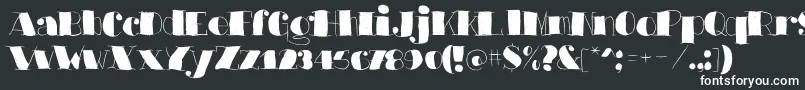Barkantsblack-fontti – valkoiset fontit mustalla taustalla