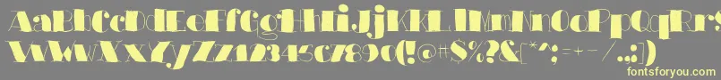 Barkantsblack Font – Yellow Fonts on Gray Background