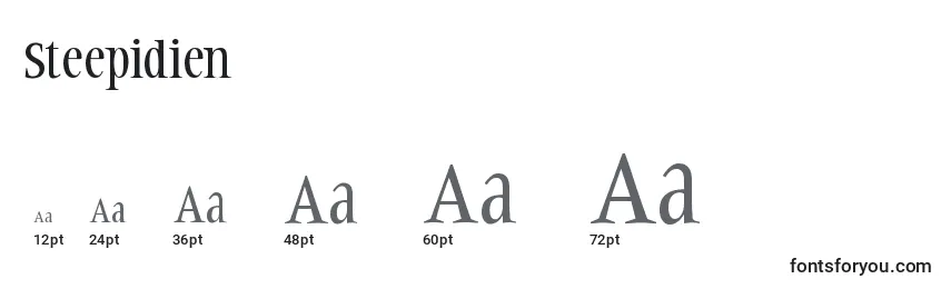 Steepidien Font Sizes