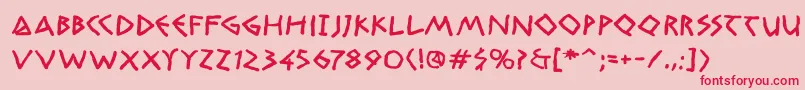 RandomuncialeBold Font – Red Fonts on Pink Background