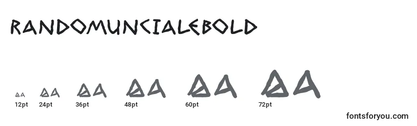 Размеры шрифта RandomuncialeBold