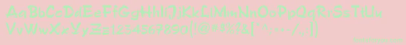 PoloBrushMf Font – Green Fonts on Pink Background