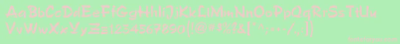 PoloBrushMf Font – Pink Fonts on Green Background