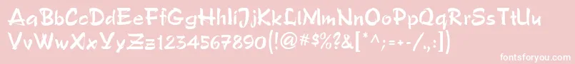 PoloBrushMf Font – White Fonts on Pink Background